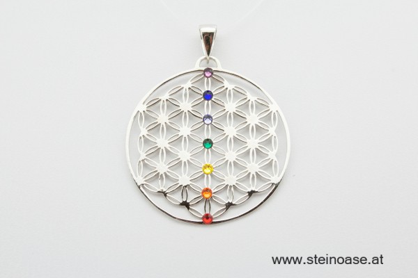 Chakra & Lebensblume Silber